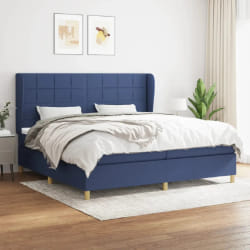 VIDAXL Sommier lattes matelas Bleu 200x200 cm