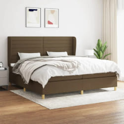vidaXL Sommier à lattes avec matelas 200x200 cm - Marron foncé