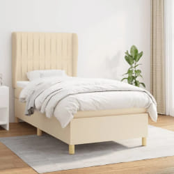 VidaXL Sommier à lattes avec matelas - Crème