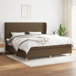 vidaXL Sommier à lattes et matelas - 200x200 cm - Marron foncé