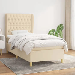 VIDAXL Sommier à lattes Crème 90x200