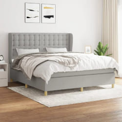 VIDAXL Gris clair 160x200 cm Tissu