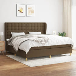 vidaXL Sommier à lattes avec matelas Marron foncé 200x200 cm