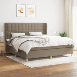 vidaXL Sommier à lattes de lit avec matelas 200x200 cm tissu