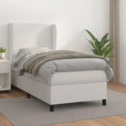 vidaXL Sommier avec Matelas Blanc 100x200 cm