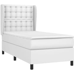 Vidaxl - Sommier À Lattes De Lit Avec Matelas Blanc 80x200 Cm Similicuir