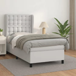 VIDAXL Sommier à lattes et matelas Blanc - 90x190 cm