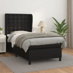 VidaXL Sommier à lattes avec matelas 90x200 cm - Noir