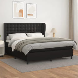 VidaXL Sommier avec matelas 180x200 cm - Noir