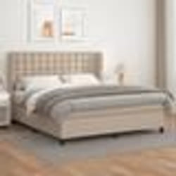 vidaXL Sommier à lattes de lit avec matelas Cappuccino 180x200 cm - 180 x 200 cm