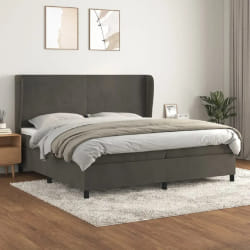 vidaXL Sommier à lattes et matelas Velours - 200x200 cm