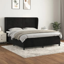 VIDAXL Sommier à lattes et matelas Noir - 160x200 cm