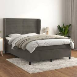 VIDAXL Sommier - 140x200 cm - Gris foncé
