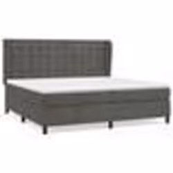vidaXL Sommier à lattes de lit et matelas Gris foncé 200x200cm Velours - 200 x 200 cm