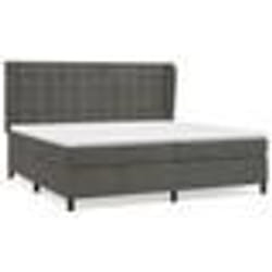 vidaXL Sommier à lattes de lit et matelas Gris foncé 200x200cm Velours - 200 x 200 cm