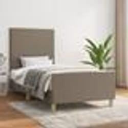vidaXL Cadre de lit sans matelas taupe 80x200 cm tissu - 80 x 200 cm