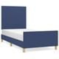 vidaXL Cadre de lit avec tête de lit Bleu 80x200 cm Tissu3124853