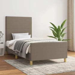 vidaXL Cadre de lit - Taupe 90x190 cm