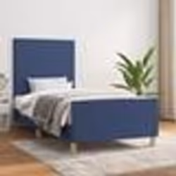 vidaXL Cadre de lit sans matelas bleu 90x200 cm tissu - 90 x 200 cm