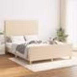 vidaXL Cadre de lit sans matelas crème 140x190 cm tissu - 140 x 190 cm