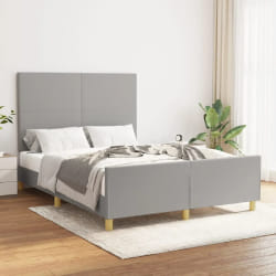vidaXL Cadre de lit - Gris clair 140x200 cm