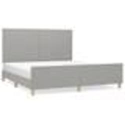 vidaXL Cadre de lit sans matelas gris clair 160x200 cm tissu - 160 x 200 cm