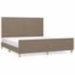 vidaXL Cadre de lit sans matelas taupe 160x200 cm tissu - 160 x 200 cm