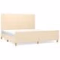 vidaXL Cadre de lit sans matelas crème 160x200 cm tissu - 160 x 200 cm