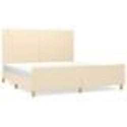 vidaXL Cadre de lit sans matelas crème 160x200 cm tissu - 160 x 200 cm