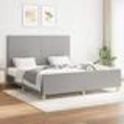 vidaXL Cadre de lit sans matelas gris clair 180x200 cm tissu - 180 x 200 cm