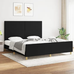 VIDAXL Cadre de lit - Noir 180x200 cm