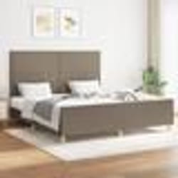 vidaXL Cadre de lit sans matelas taupe 180x200 cm tissu - 180 x 200 cm