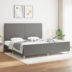 VIDAXL Cadre de lit sans matelas - Gris foncé