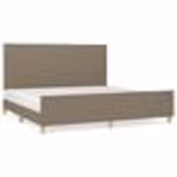 vidaXL Cadre de lit sans matelas taupe 200x200 cm tissu - 200 x 200 cm