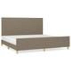 vidaXL Cadre de lit sans matelas taupe 200x200 cm tissu - 200 x 200 cm
