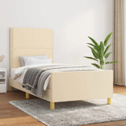 vidaXL Cadre de lit 90x200 cm - Crème