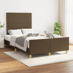 vidaXL Cadre Marron Foncé