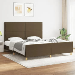VIDAXL Cadre de lit sans matelas 180x200 cm - Marron foncé