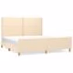 vidaXL Cadre de lit sans matelas crème 180x200 cm tissu - 180 x 200 cm