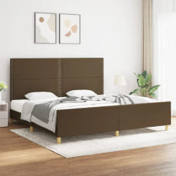 Cadre de lit vidaXL sans matelas - Marron foncé 200x200