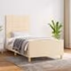 vidaXL Cadre de lit sans matelas crème 80x200 cm tissu - 80 x 200 cm
