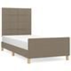 vidaXL Cadre de lit sans matelas taupe 90x190 cm tissu - 90 x 190 cm