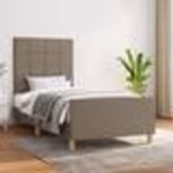 vidaXL Cadre de lit sans matelas taupe 100x200 cm tissu - 100 x 200 cm