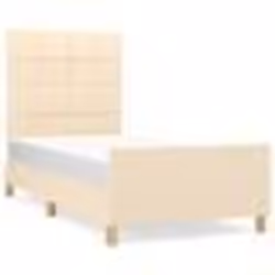 vidaXL Cadre de lit sans matelas crème 100x200 cm tissu - 100 x 200 cm