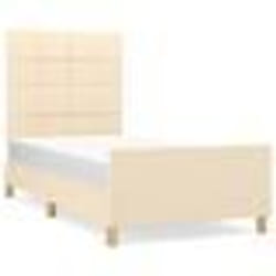 vidaXL Cadre de lit sans matelas crème 100x200 cm tissu - 100 x 200 cm