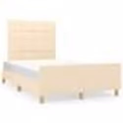 vidaXL Cadre de lit sans matelas crème 120x200 cm tissu - 120 x 200 cm