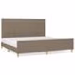 vidaXL Cadre de lit sans matelas taupe 200x200 cm tissu - 200 x 200 cm