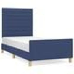 vidaXL Cadre de lit sans matelas bleu 80x200 cm tissu - 80 x 200 cm
