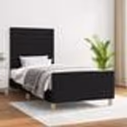 vidaXL Cadre de lit sans matelas noir 90x190 cm tissu - 90 x 190 cm