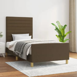 vidaXL Cadre de lit 100x200 cm - Marron foncé